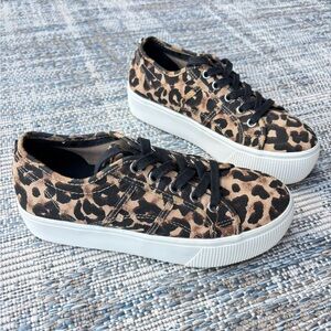 Steve Madden Emmi Leopard Print Platform Sneakers | 7.5 M